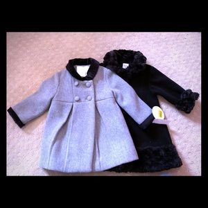 2 Peacoats 12M gray/black